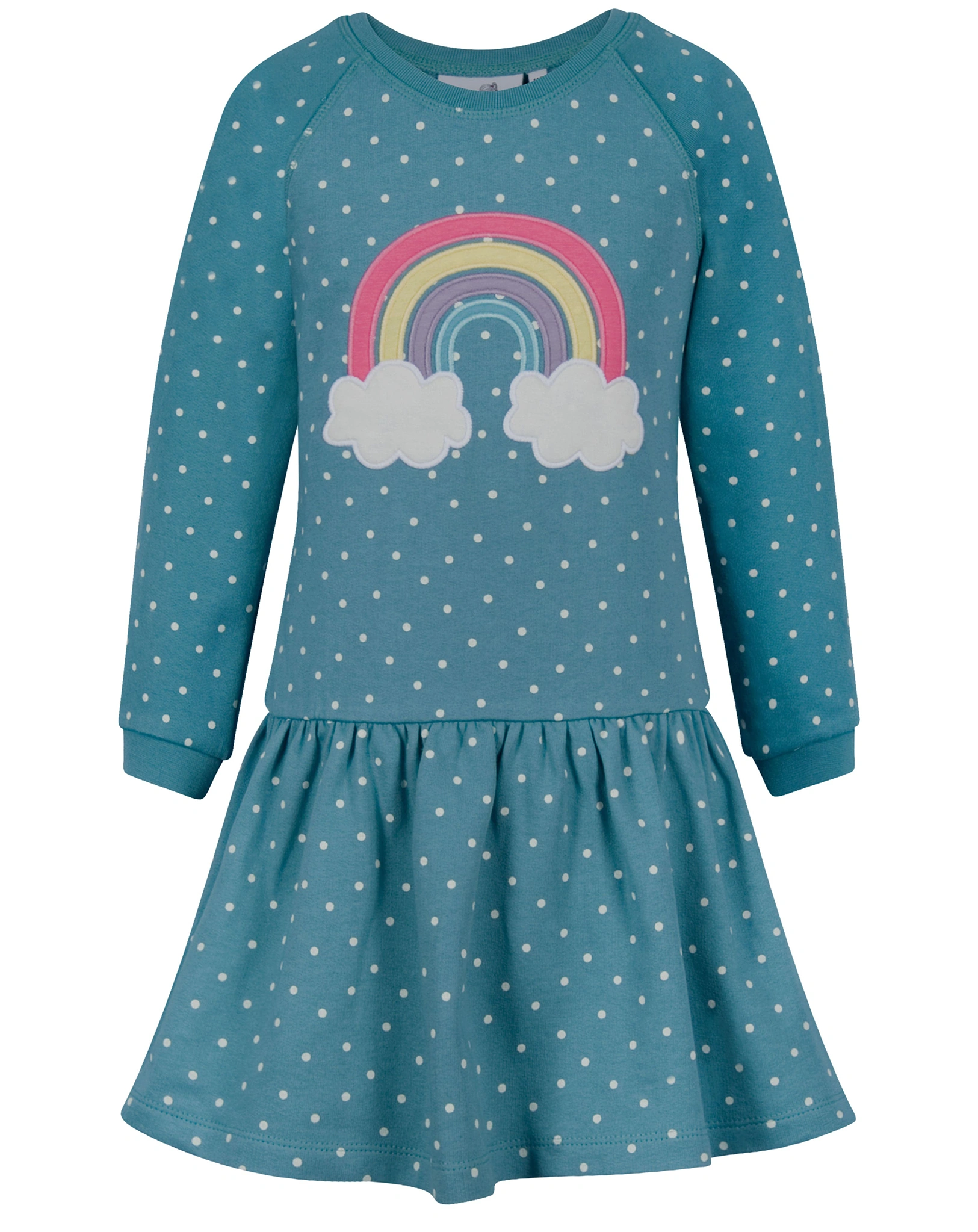 Langarmkleid RAINBOW-CLOUD in cyan