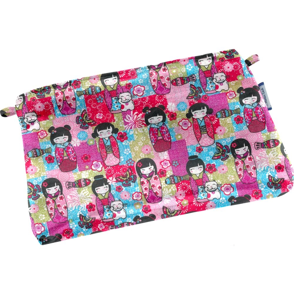 Mini Pochette Tissu Kokeshis