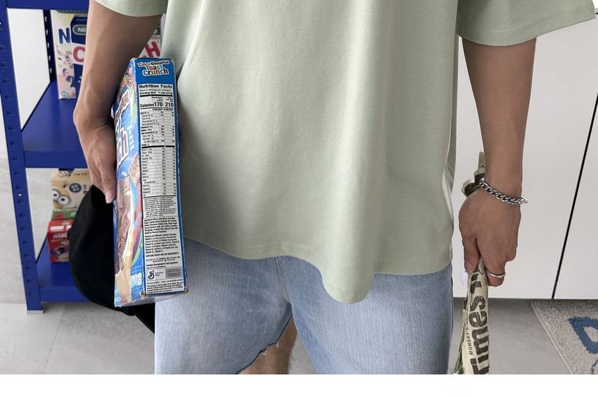 SeoulPop - T-shirt met korte mouwen en dierenprint en losse pasvorm