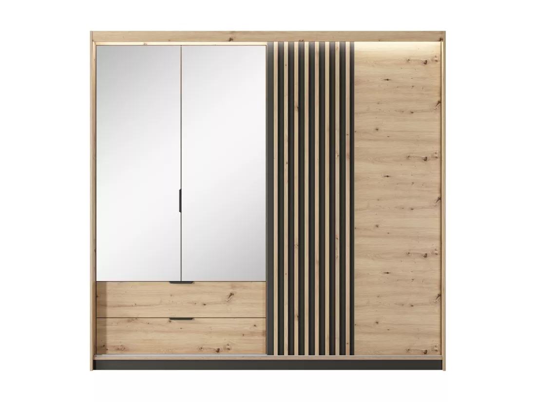 Armoire TALLY WR220 3D2D6S 220x60x211 Beige