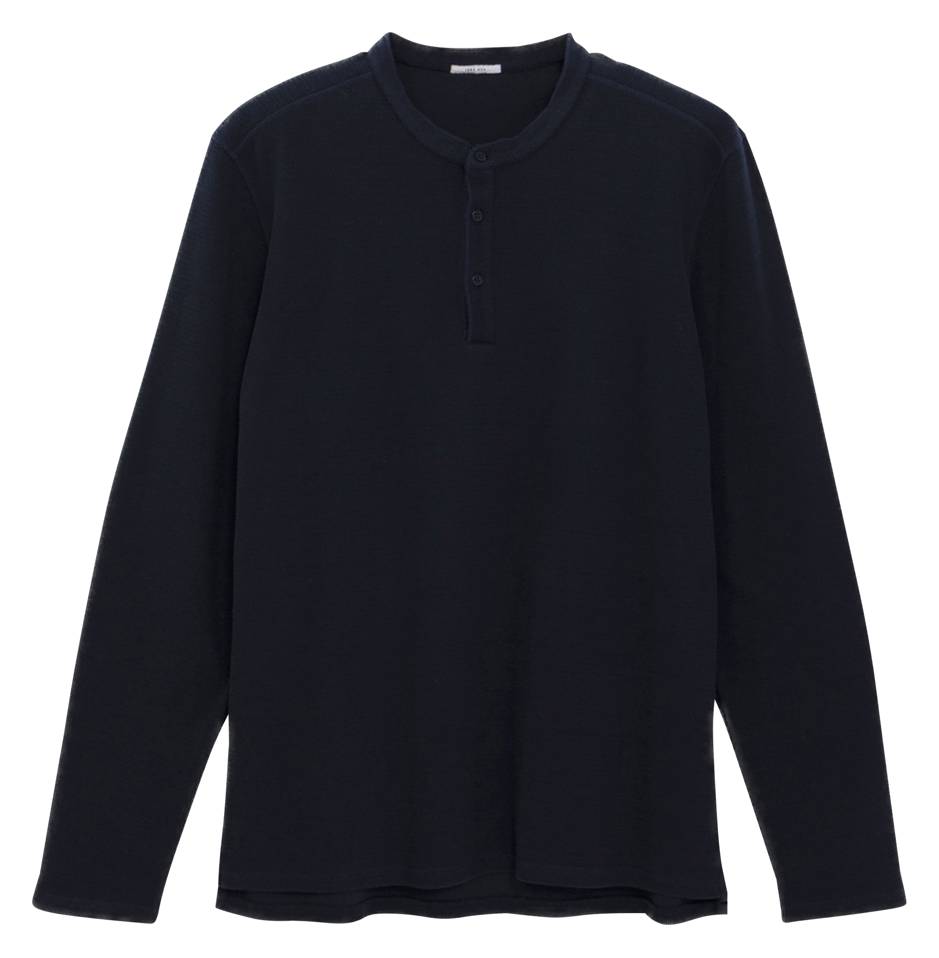 Tee-shirt maille relief en coton mélangé | Bleu