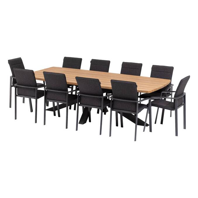 Table de jardin LIMAYA Acacia & Graphite
