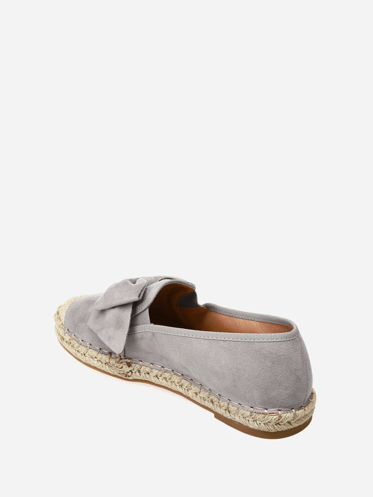 Espadrilles avec nœud- Gris