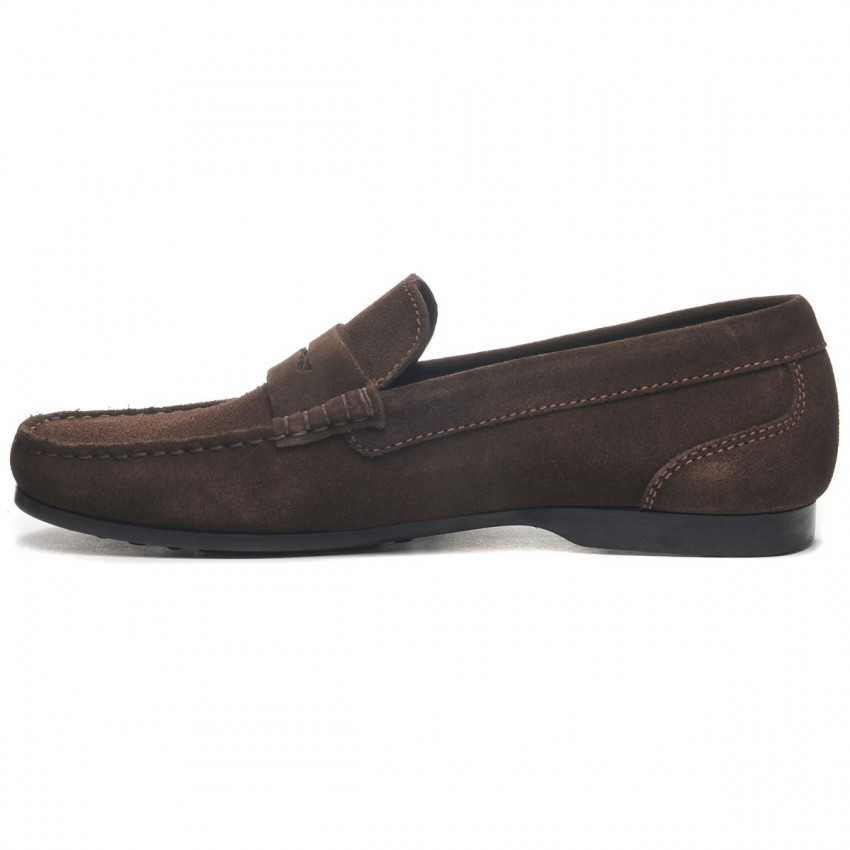 BYRON SUEDE Brown MOCASSIN-Mocassin pour homme en cuir suede