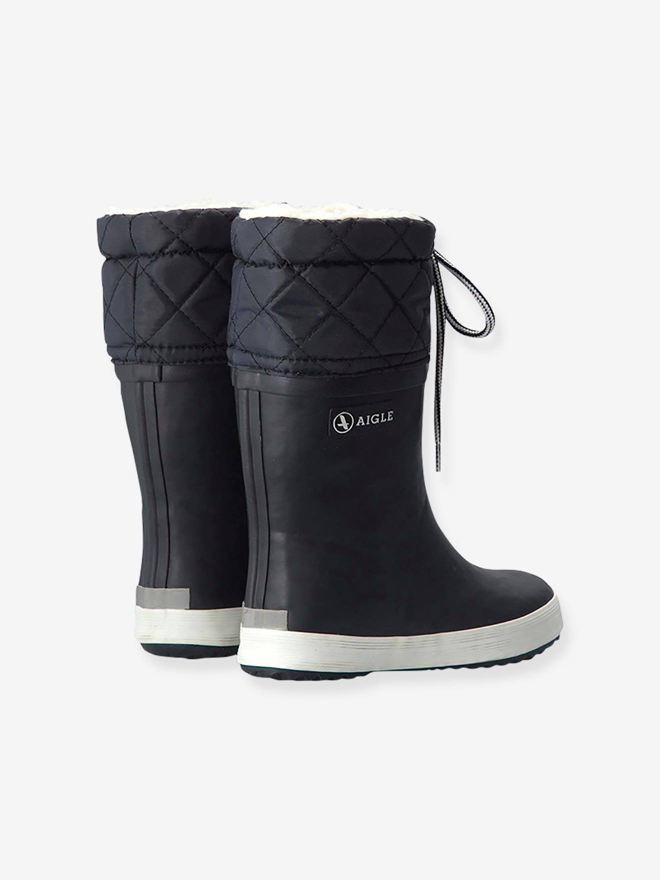 Botas de borracha Lolly Pop Giboulée AIGLE® pretas, tamanho médio, lisas