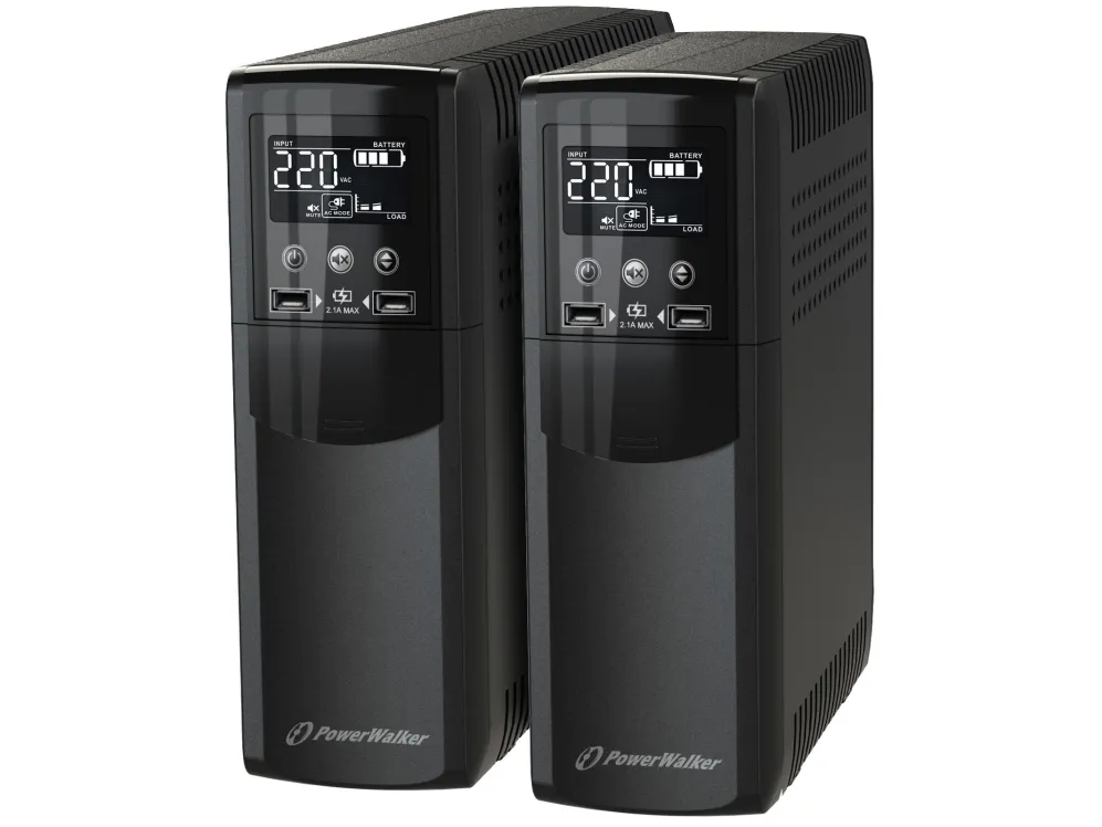PowerWalker VI 1000 CSW - UPS - AC 170 - 280 V - 600 Watt - 1000 VA - 10 At - USB - output-stikforbindelser: 4