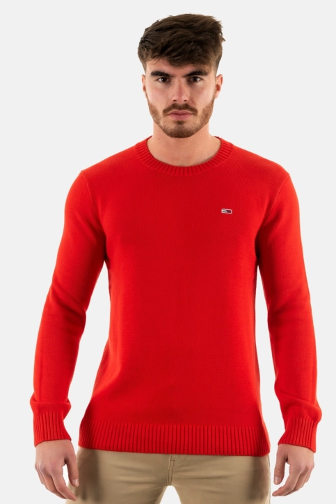 pull léger tommy jeans slim essntls xnl deep crimson
