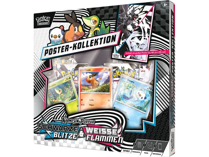 The Pokémon Company Schwarze Blitze & Weisse Flammen Poster Sammelkartenbox zu Pokémon