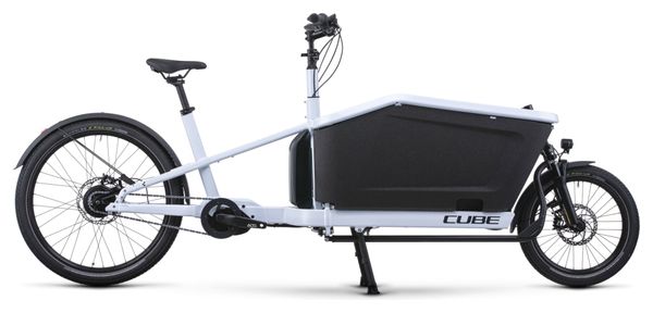 Vélo Cargo Électrique Cube Cargo Dual Hybrid 1000 Enviolo Cargo 1000 Wh 20/27.5'' Blanc Flash