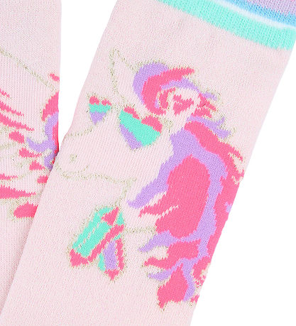Billieblush Strømper - High Socks - Pink Pale/Glitter
