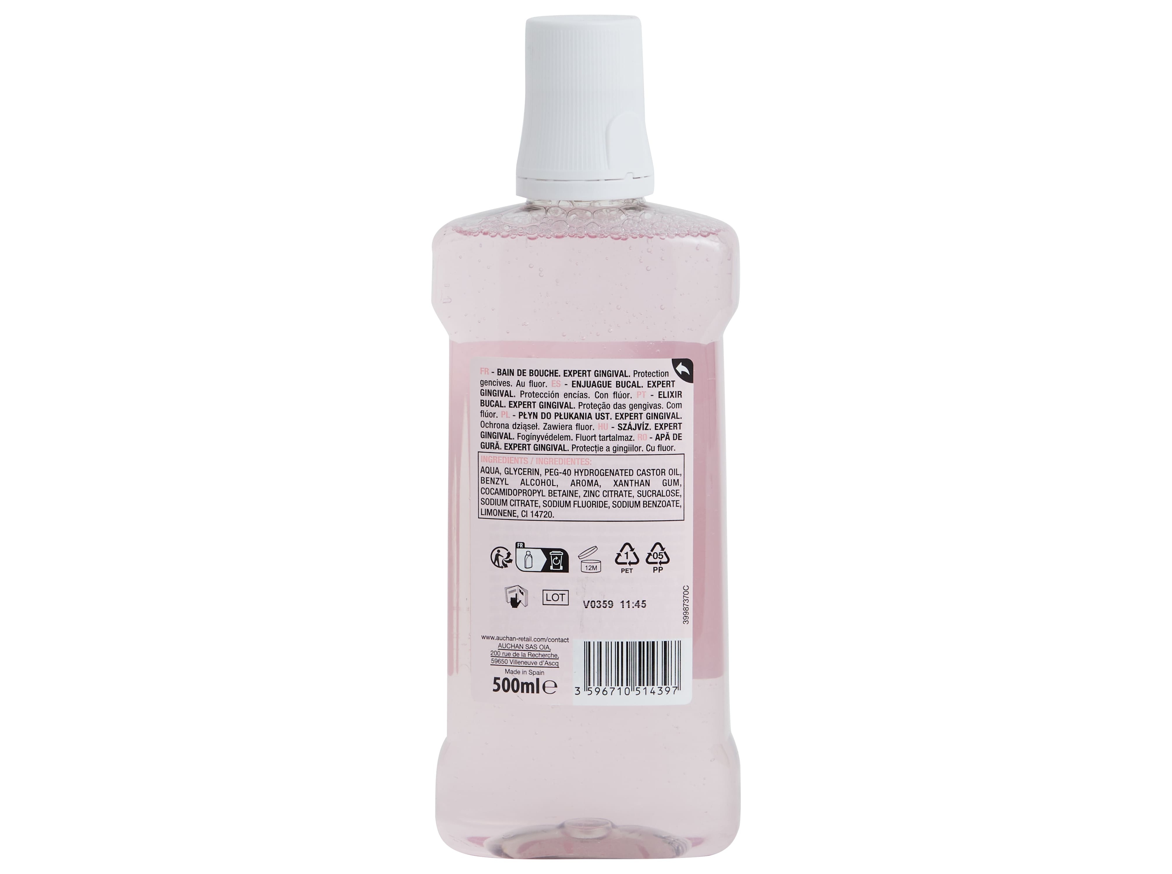 ELIXIR AUCHAN PROTEÇÃO GENGIVAS S/ÁLCOOL 500ML