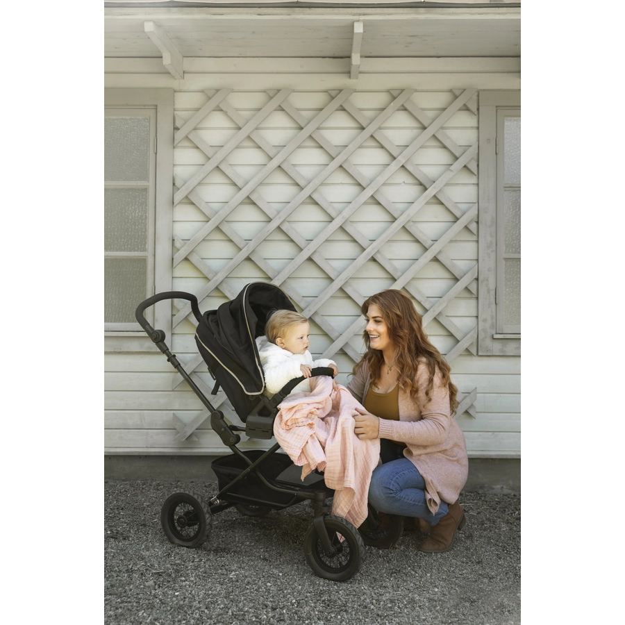 VINTER&BLOOM Kuscheldecke Layered Muslin Dusty Rose