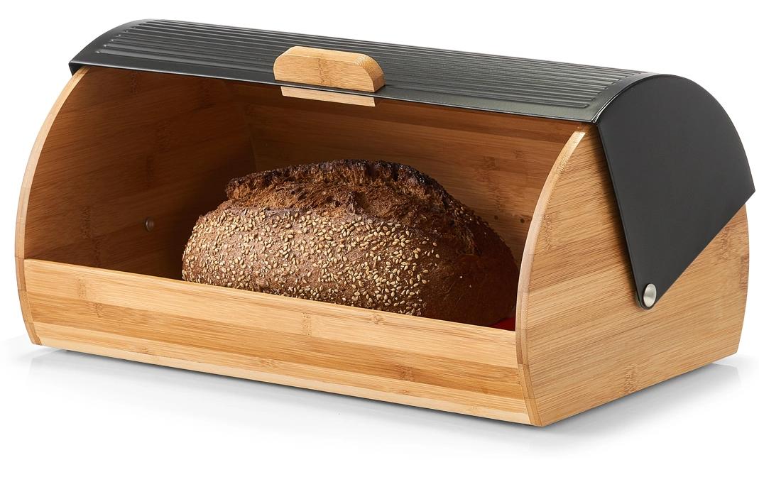 Brotkasten 39 x 27 x 19 cm, SchwarzRollbrotkasten