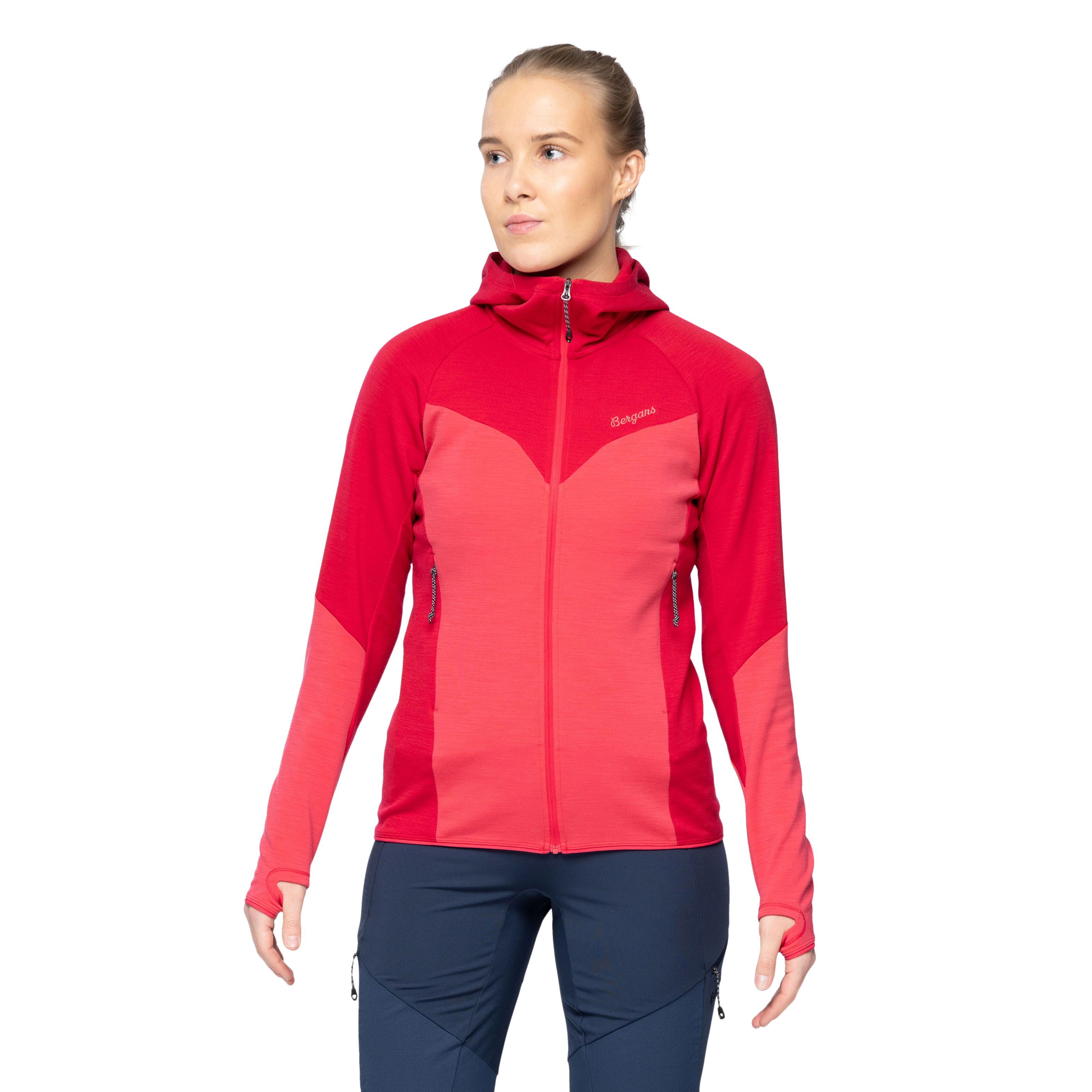Tind Merino Hood Jacket Women Alpine Rose / Light Alpine Rose