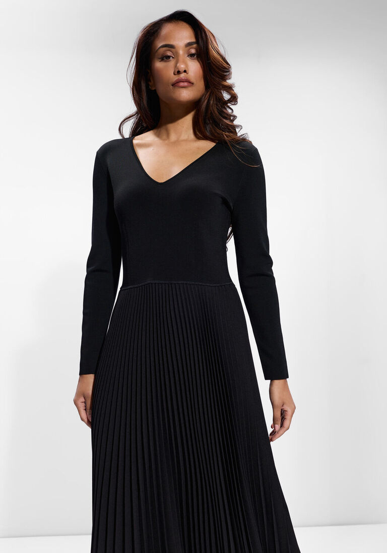zwarte marc cain collection maxi jurk zc 21.33 w94
