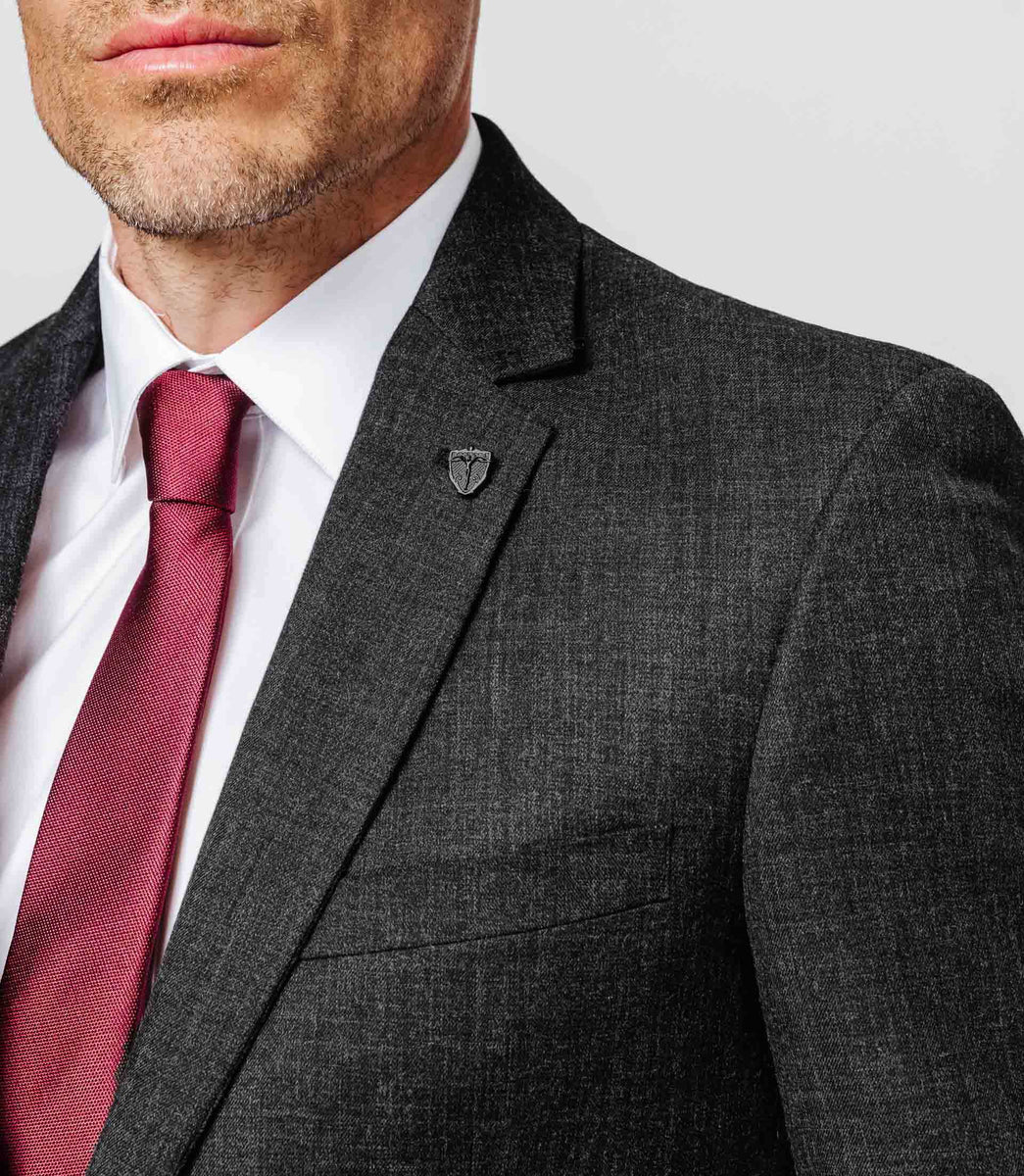 Veste ville anthracite mouliné