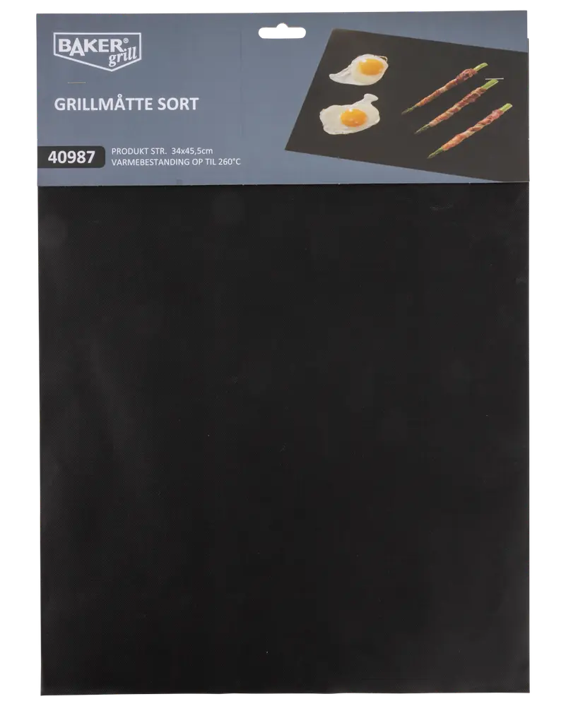 Grillmåtte sort 34 x 45,5 cm
