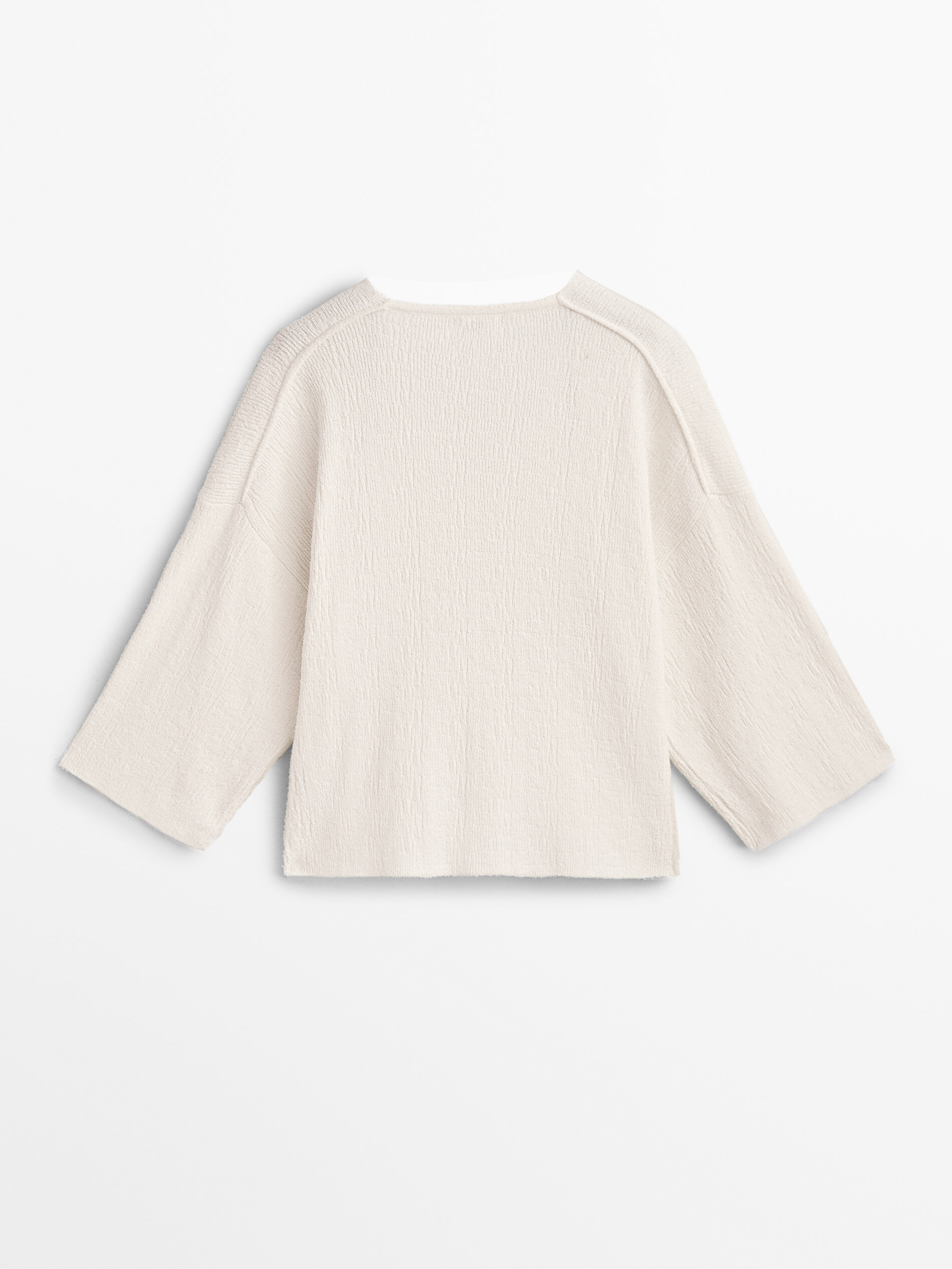Jersey capa punto estructura cuello pico - CRUDO
