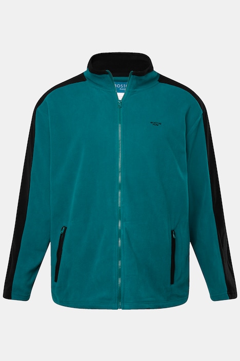 Boston Park Fleecejacke, zweifarbig, Stehkragen