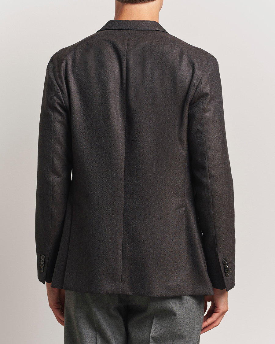 Boglioli K Jacket Wool Hopsack Blazer Dark Brown