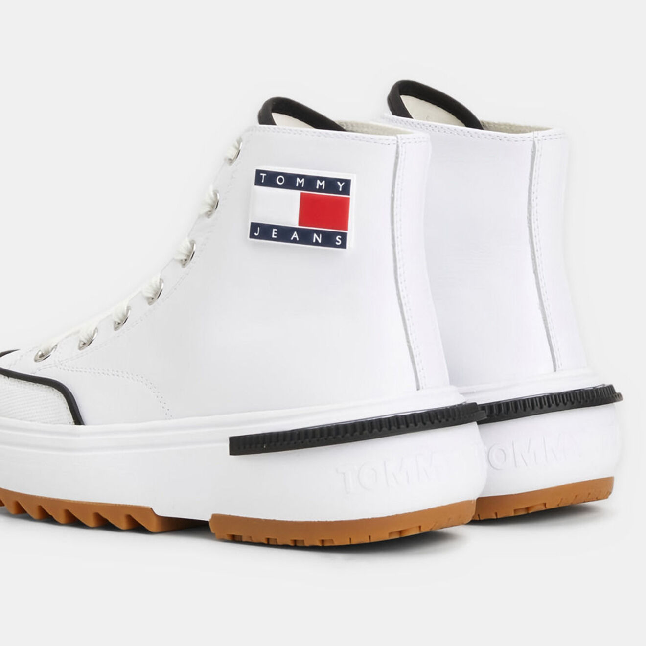Tommy Hilfiger Baskets en Cuir Run Cleat blanches