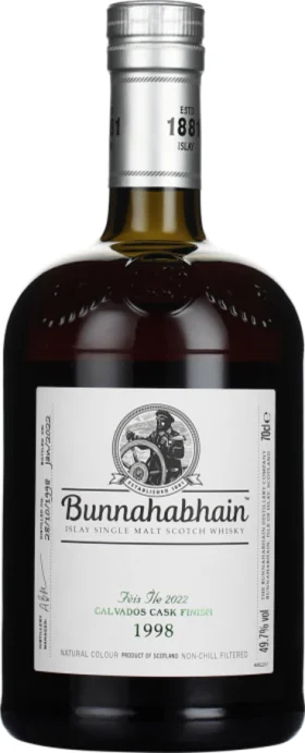 BUNNAHABHAIN 23 YEARS 1998 CALVADOS CASK FINISH 70CL