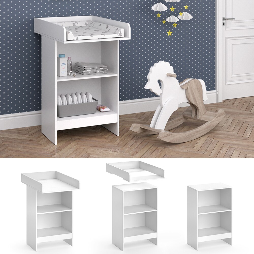 Vicco Wickeltisch Leo weiß Baby Wickelregal Babymöbel Kommode Wickelkommode