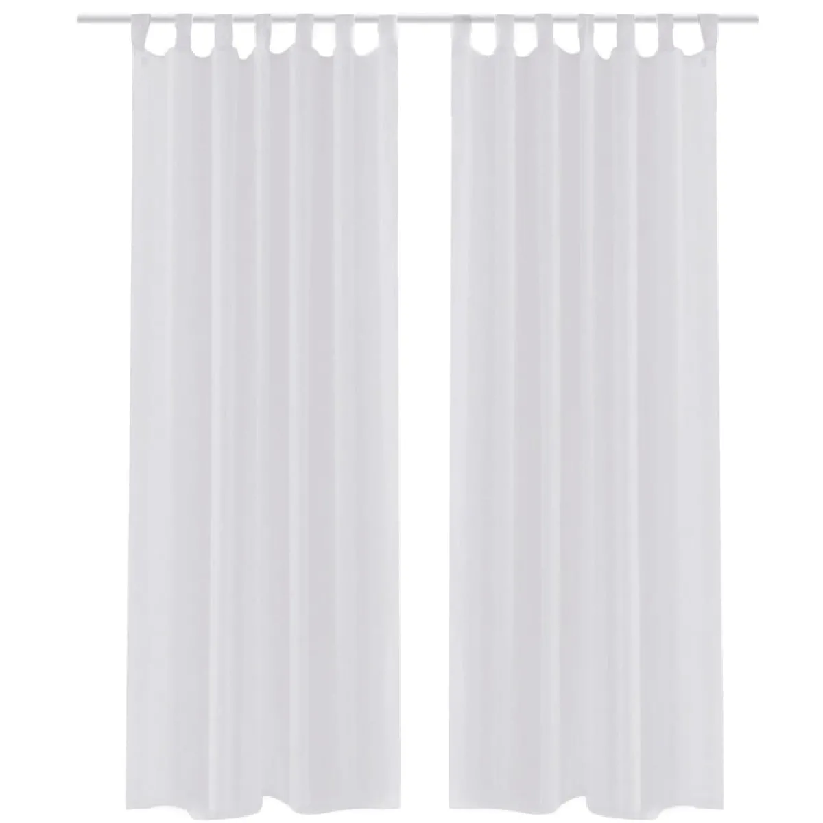 VidaXL Rideau fin 2 pcs - Blanc