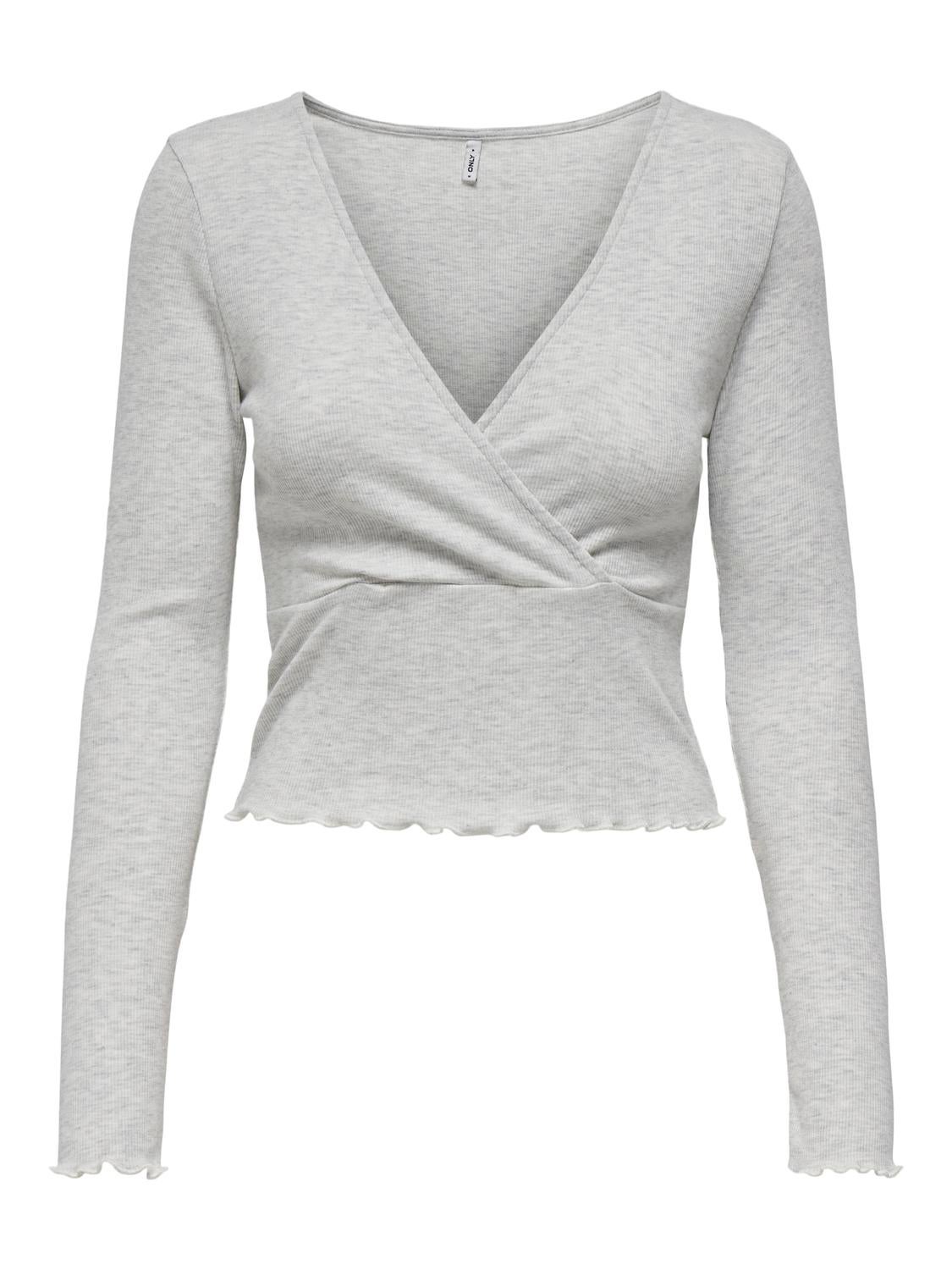 ONLLINA Top Light Grey Melange