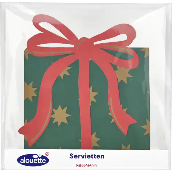 Serviette Geschenk gestanzt