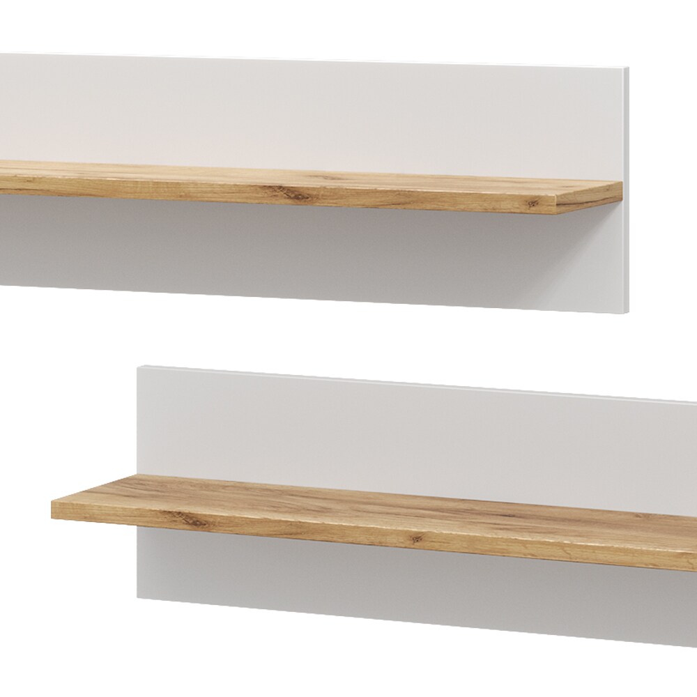 Vicco Wandregal Anteo 2er-Set, Weiß Oak, 100 x 20 cm, moderne Wohnzimmer Serie