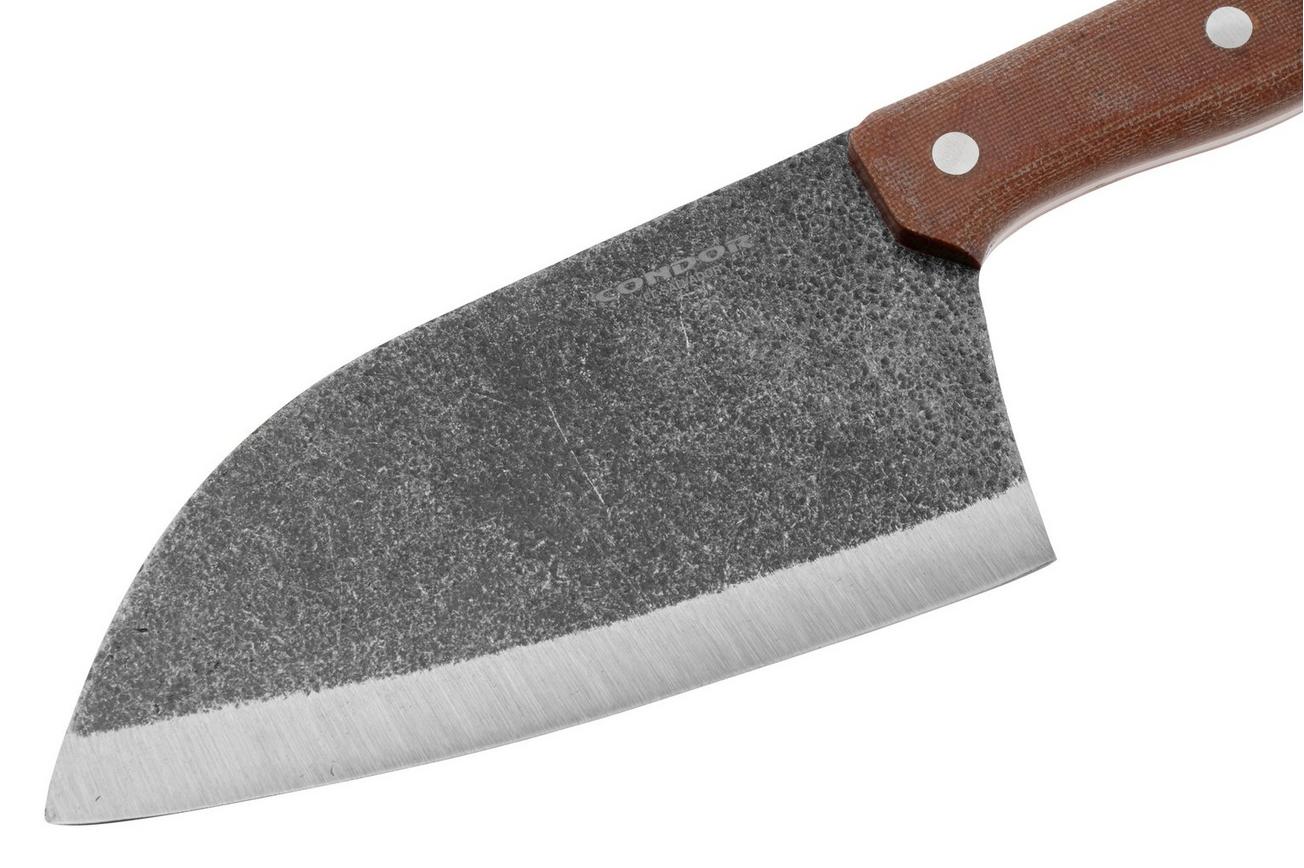 Condor Serbian Kuvar Cleaver CTK5009-62-HC, 1075, Red Micarta, Goran Mihajlovic design, vaststaand mes