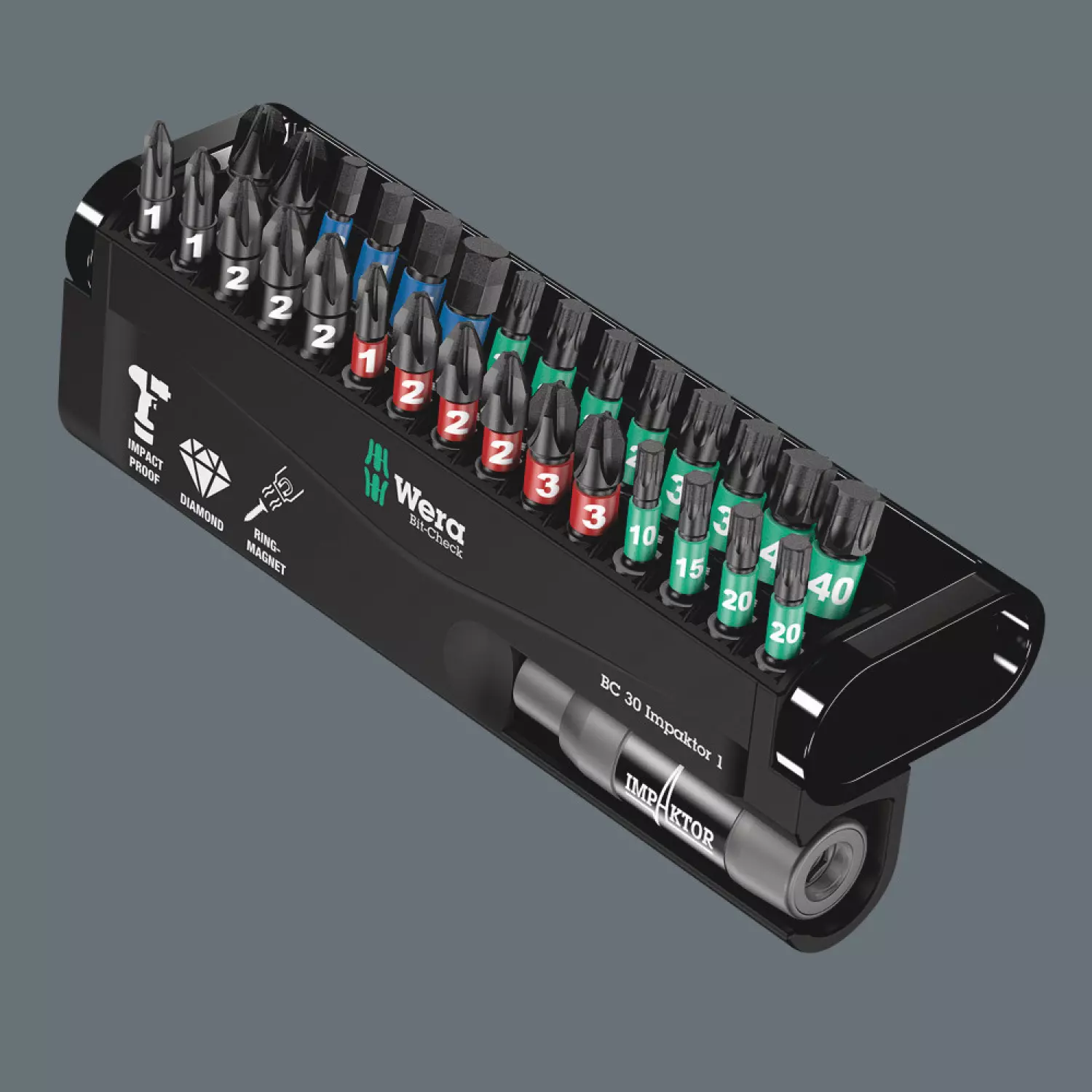 Wera 05057690001 30 delige Bitcheck Impaktor 1 bitset - PH/PZ/TX/HX