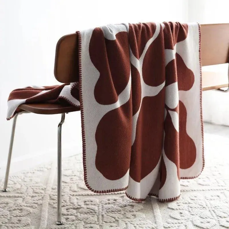 Modern Bohemian Abstract Throw Blanket | Nordic Stylish Bedspread