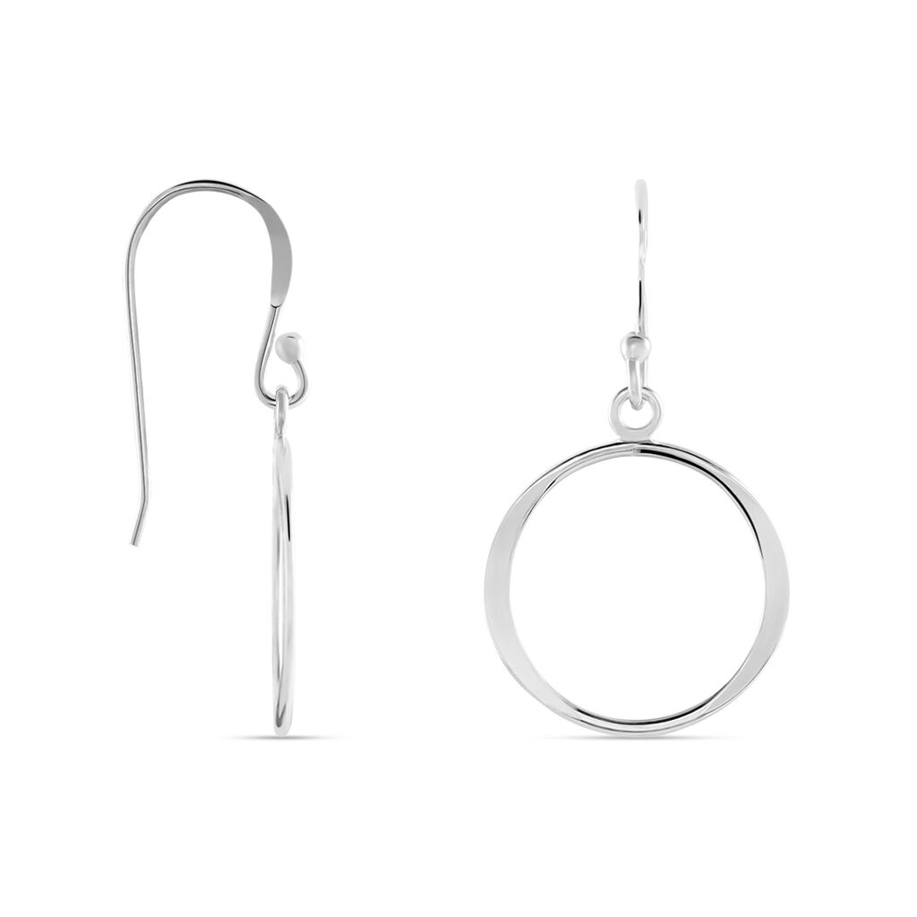 Boucles D'oreilles Pendantes Tanema Argent Blanc