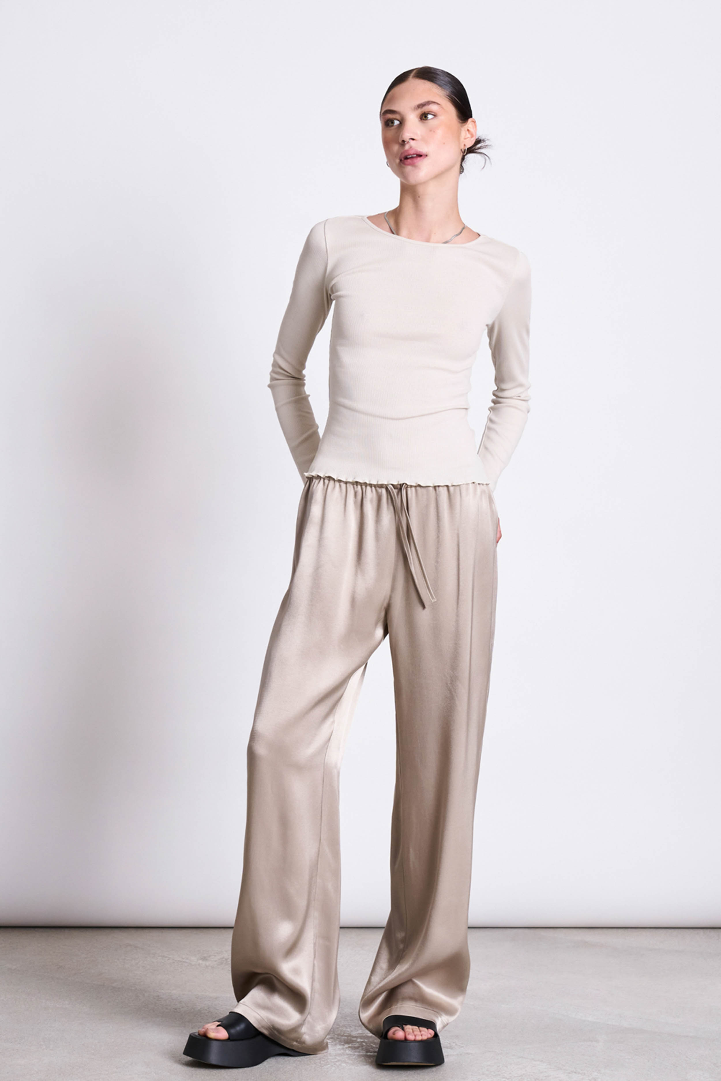 Jan 'n June Longsleeve Shirt Aversa Mini Rib Ivory
