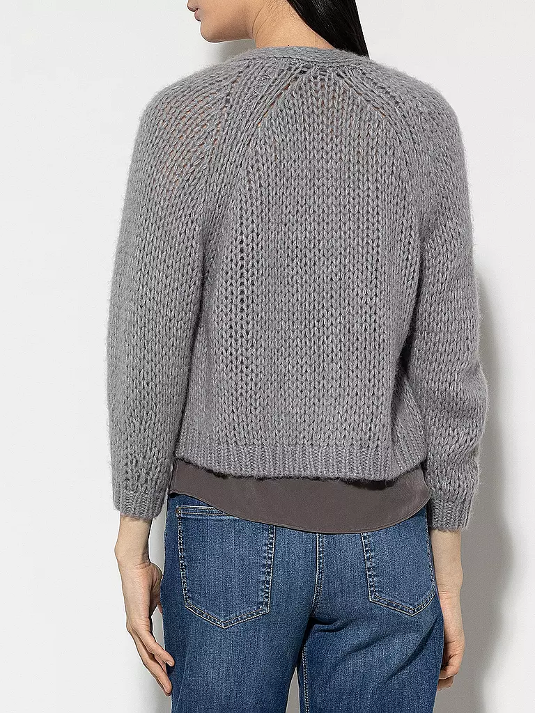 LUISA CERANO Strickjacke hellgrau