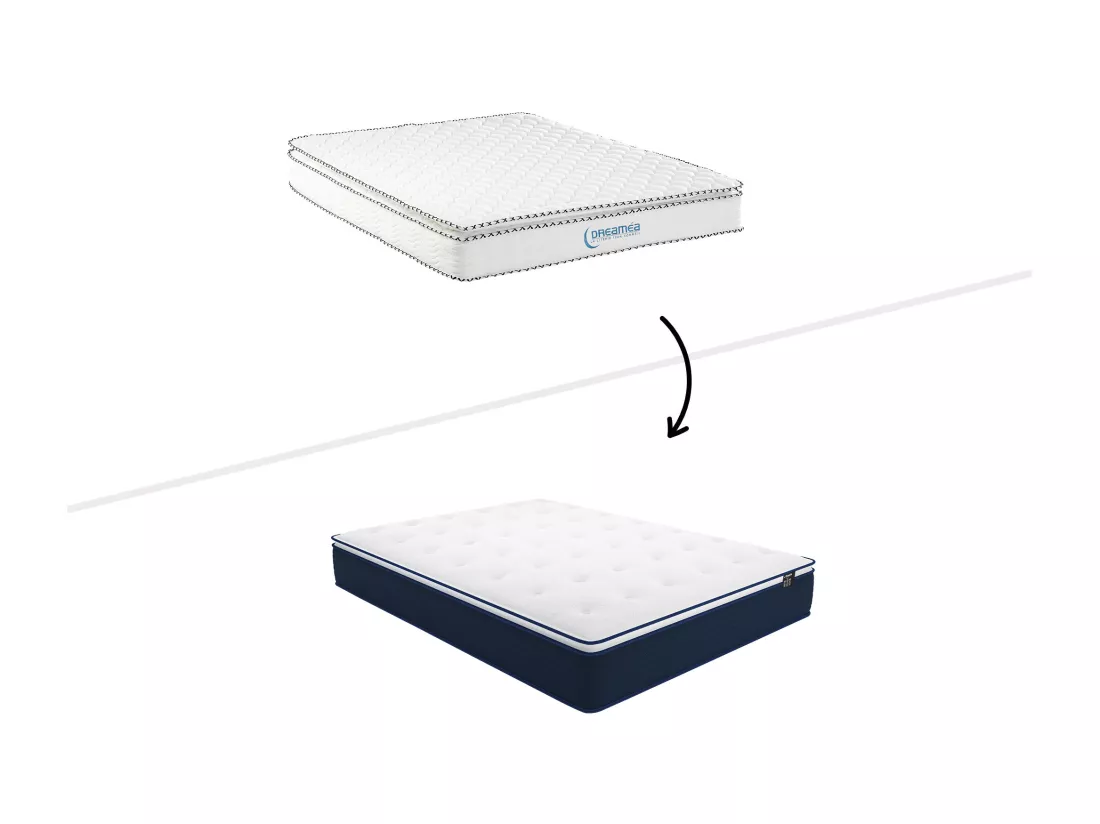 Matelas 120 x 190 cm ressorts ensachés et surmatelas intégré ép.24cm - ALTIER de YSMÉE