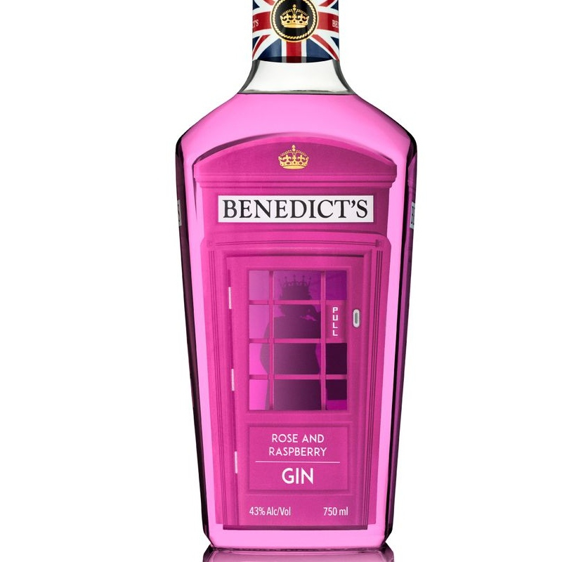 Benedicts Rose and Raspberry Gin 750ml