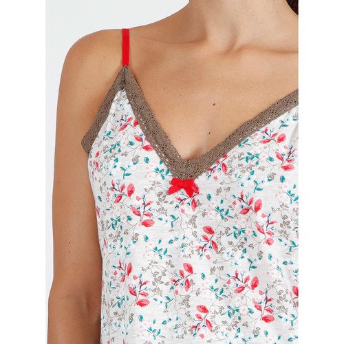 Admas - Babydoll Rosa Marfil romántico Blanco