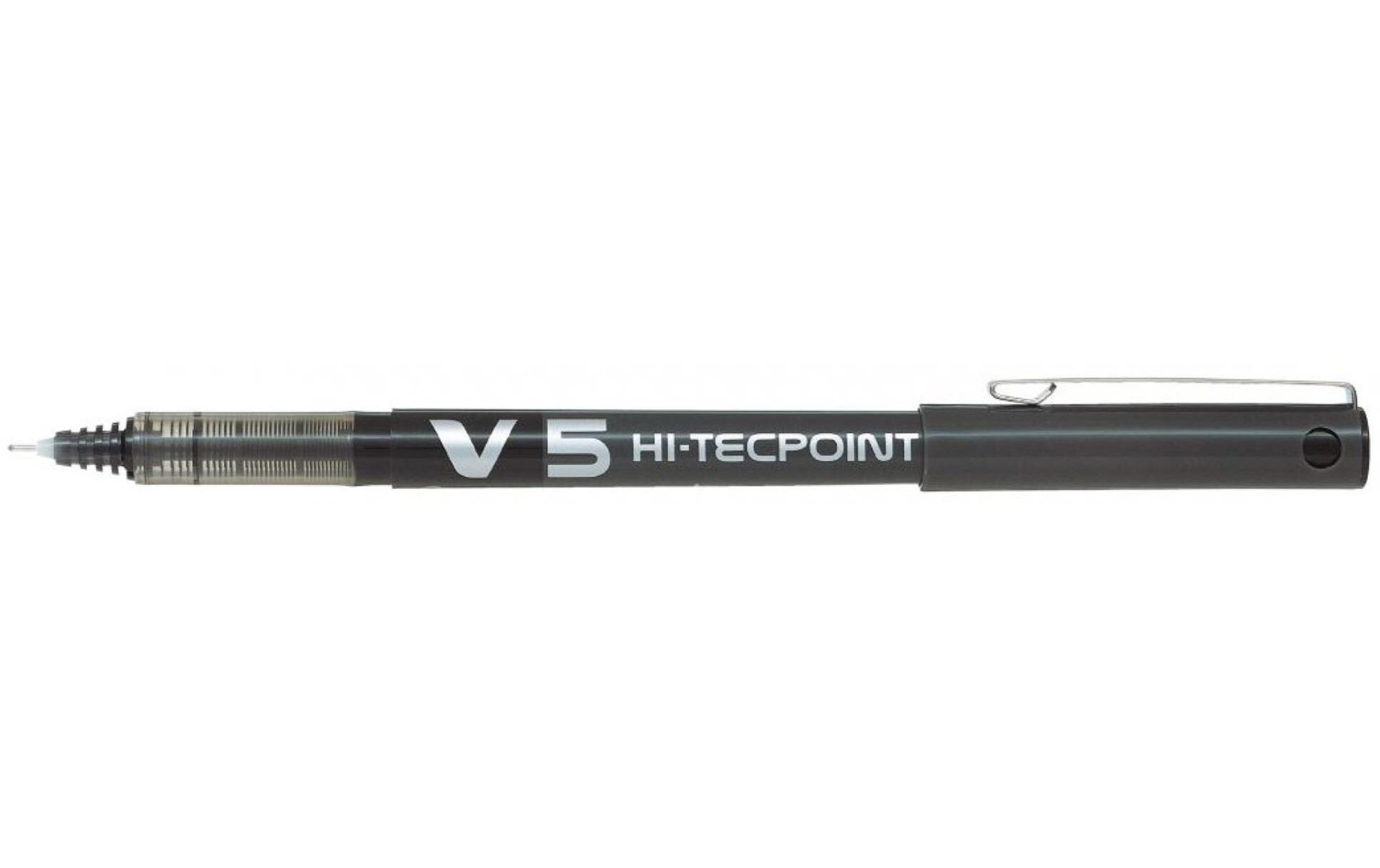 Rollerball FriXion Hi-Tecball V5 0.5 mm, SchwarzTintenroller mit resistenter Präzisions-Edelstahlspitze