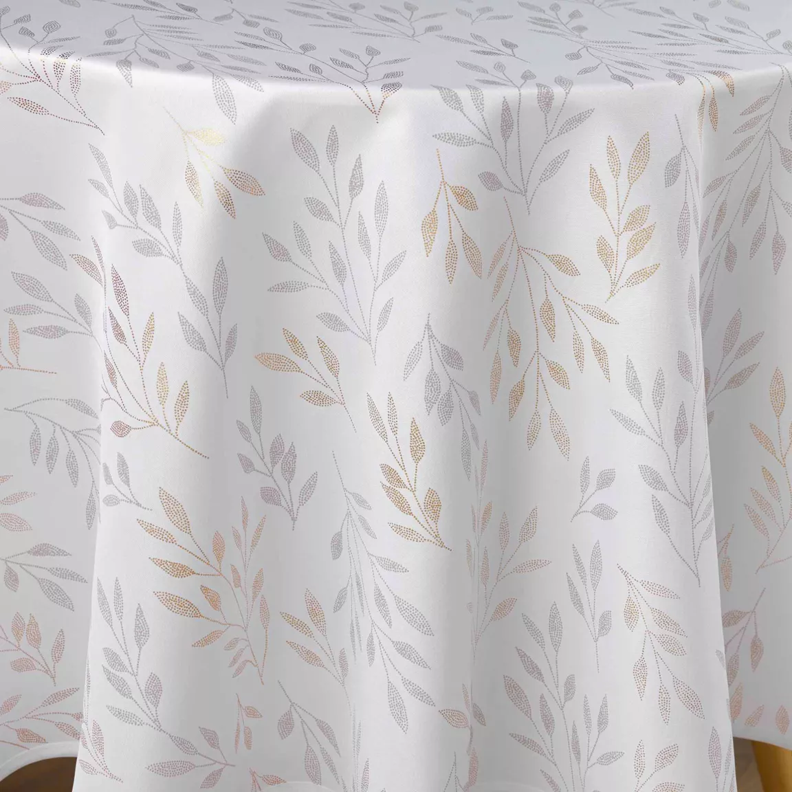 Nappe ronde anti tache (180 cm) Lonigold Blanche