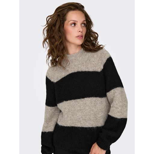 JDY Zoey Life Striktrøje, Chateau Gray/Black, M