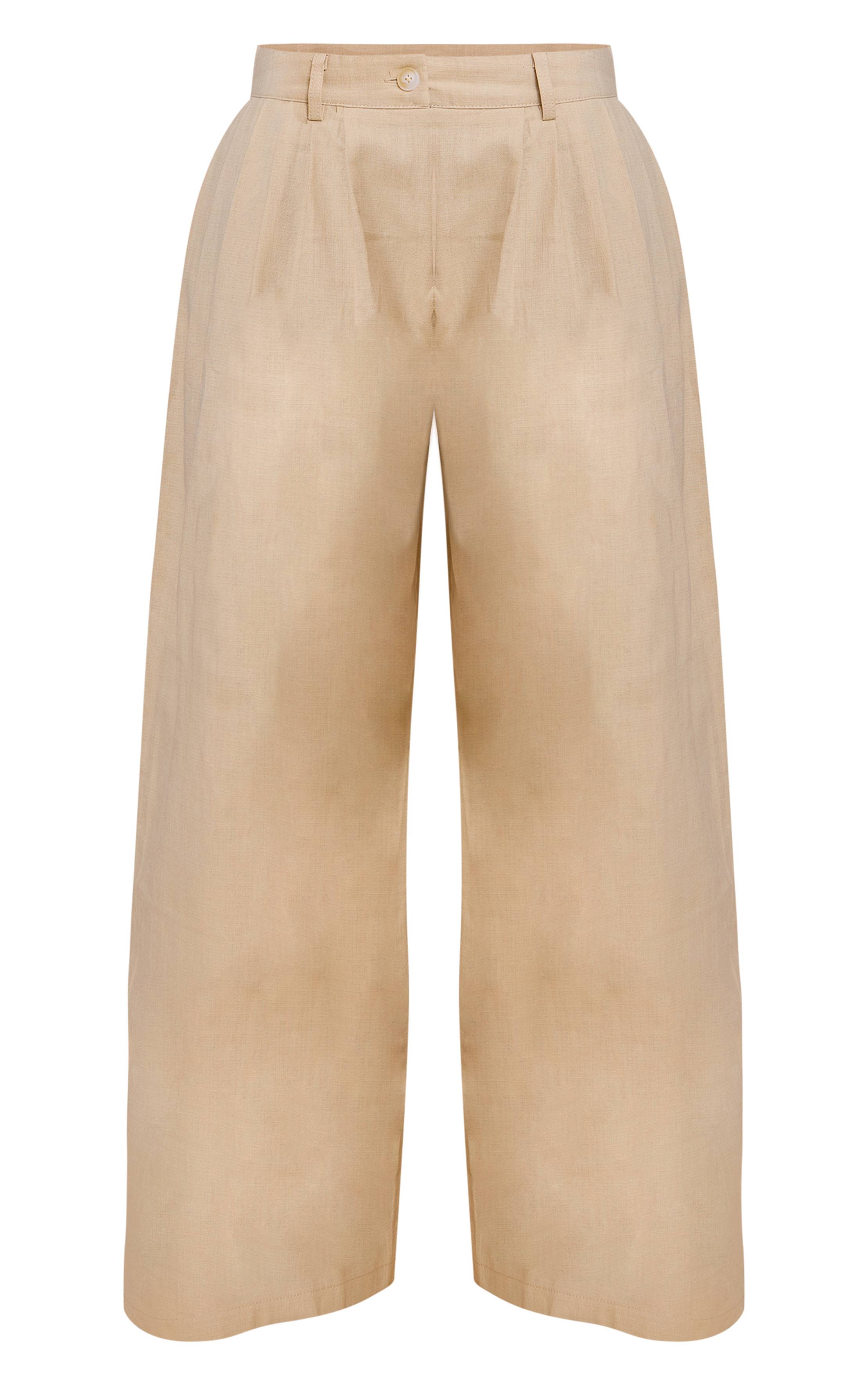 Natural Stone Pantalon Large Effet Lin Petite Taille Avec Ensemble Coordonné