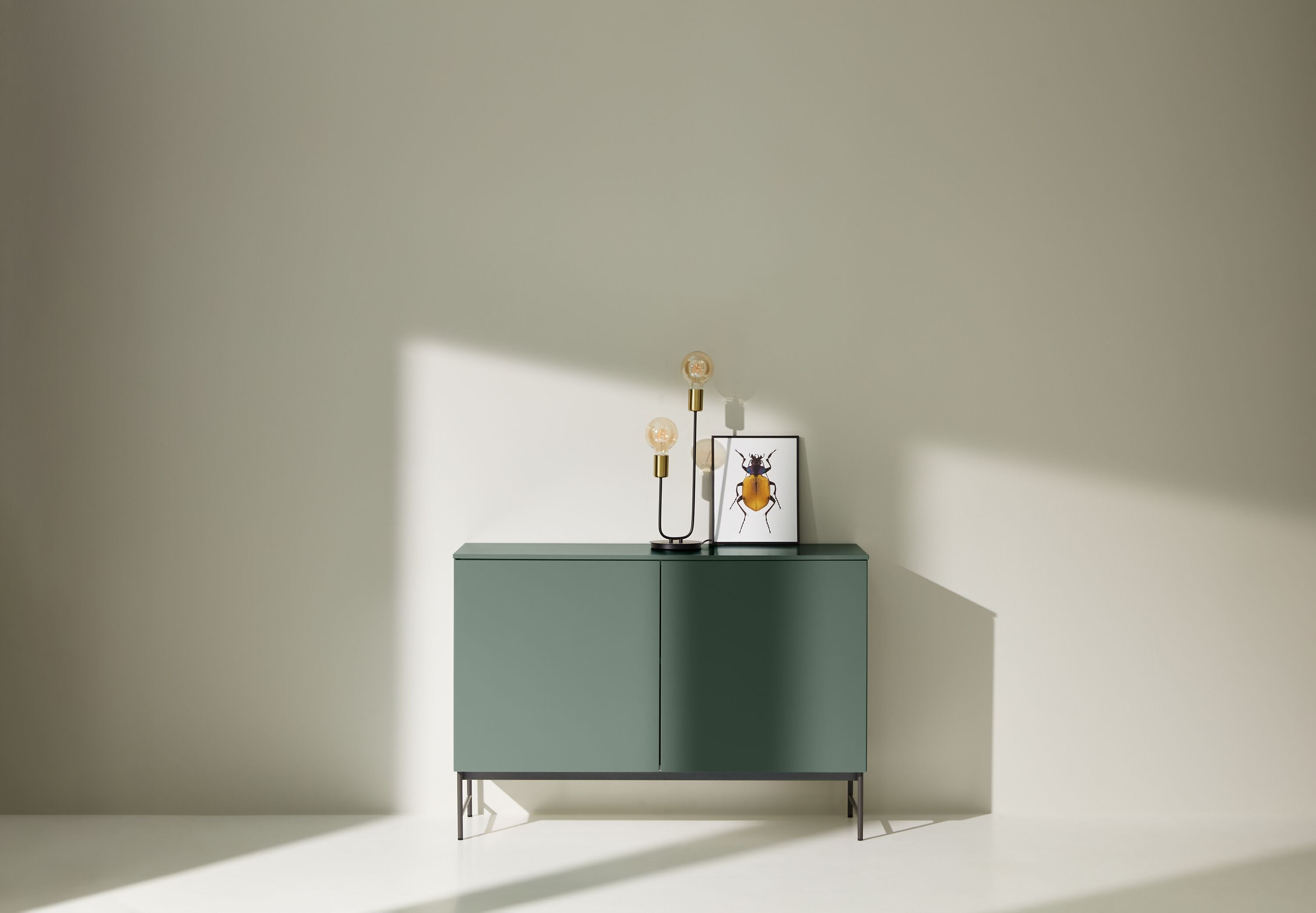 TILL Sideboard - Grün / B: 112.0 cm x T: 41.0 cm x H: 78.3 cm