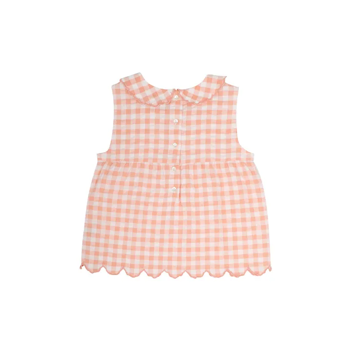 Jenest Top Vichy Tess | Rose pêche