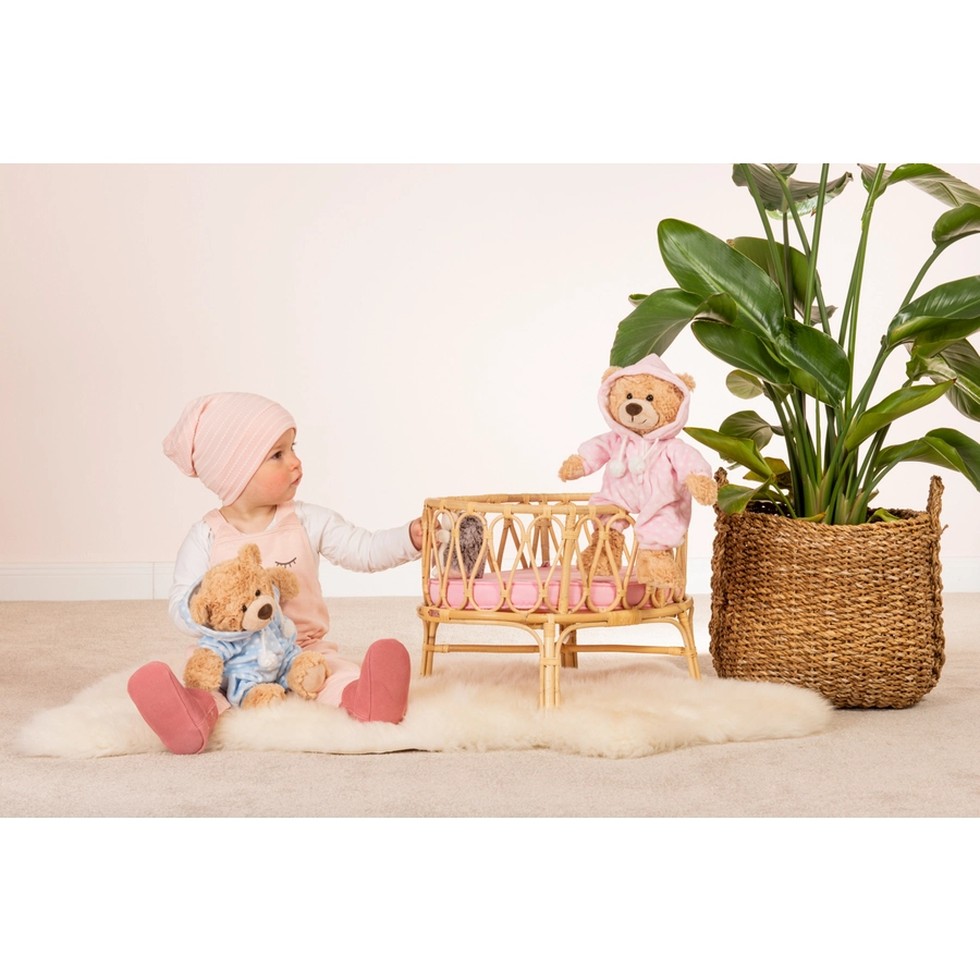 Teddy HERMANN® Schlafanzugbär rosa 30 cm