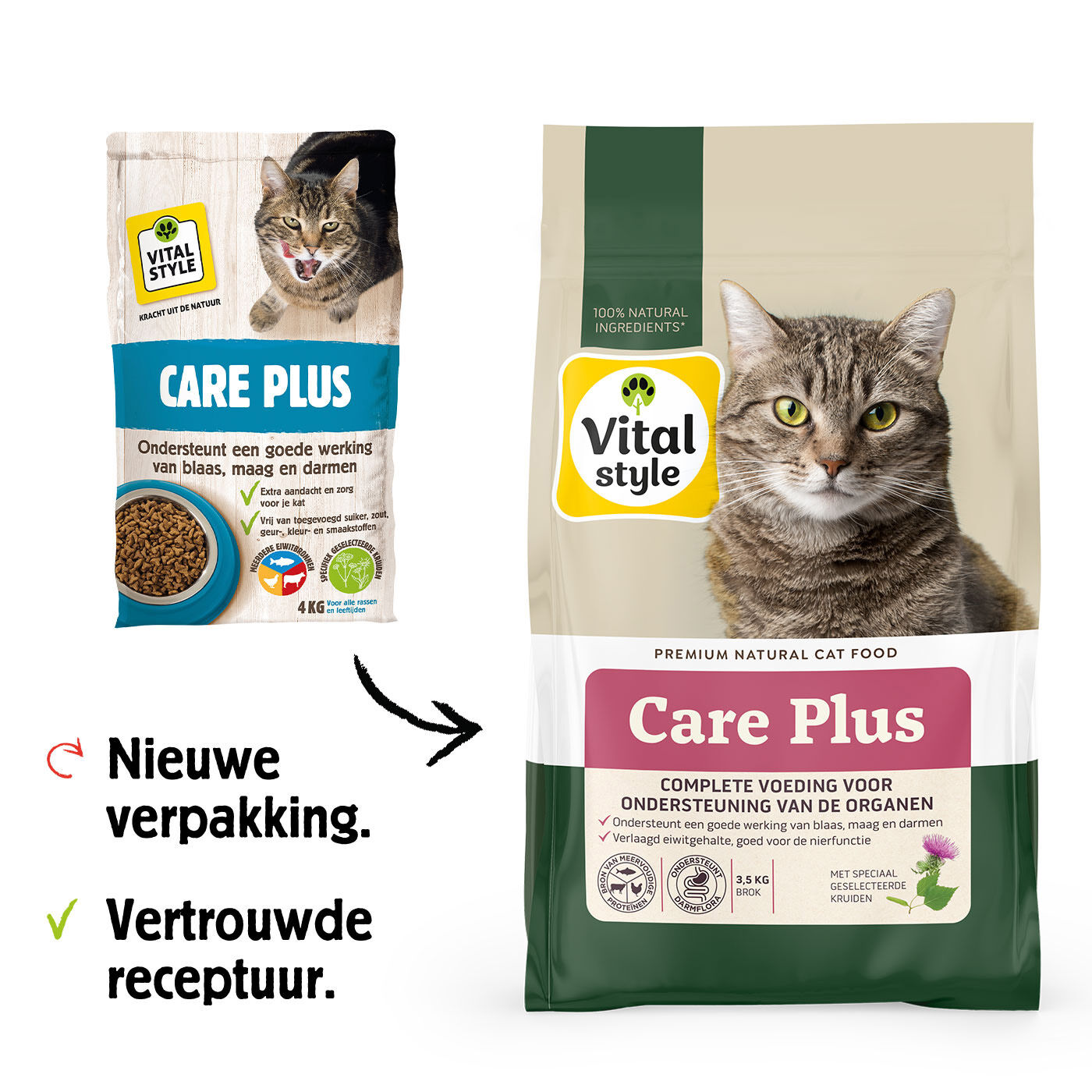 VITALstyle Care Plus - Kattenvoer - 10 Kilogram - Kip, rund