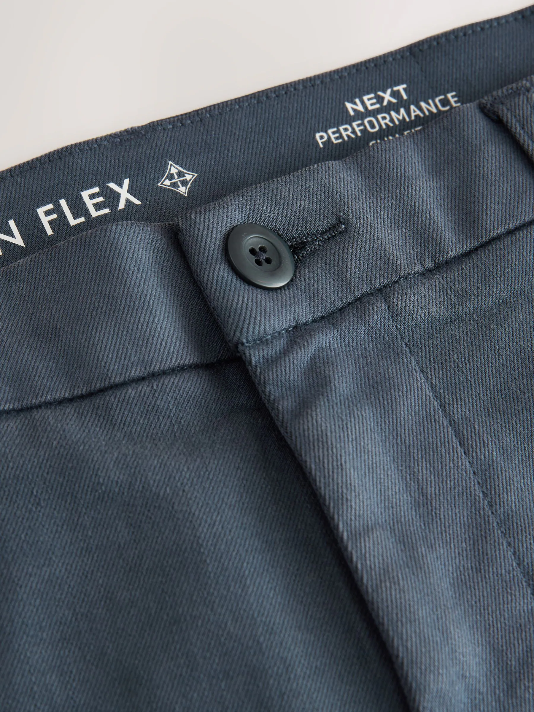 Blauw - Slim Fit - Motionflex chino