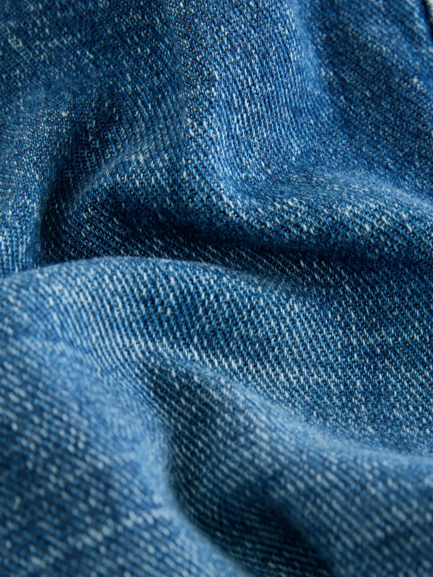 Middenblauw denim - Jeans met geplooide voorkant (3mnd-7jr)